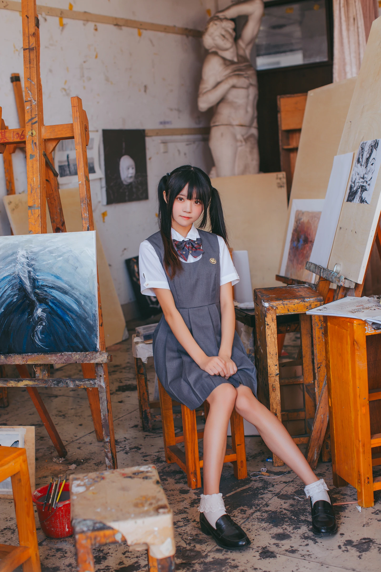 图片[4]-桜桃喵 画室少女 17P-COS世界